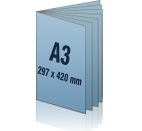 Broschürendruck Offsetdruck DIN A3 hoch (297 x 420 mm)