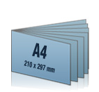 Broschürendruck Offsetdruck DIN A4 quer (297 x 210 mm)
