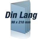 Broschürendruck Offsetdruck DIN Lang hoch (98 x 210 mm)