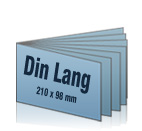 Broschürendruck Offsetdruck DIN Lang quer (210 x 98 mm)