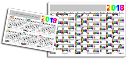 Jahresplaner und Wandkalender 2023 drucken