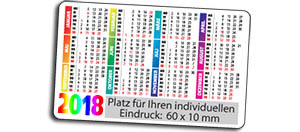 Klebe-Kalender 2025 drucken